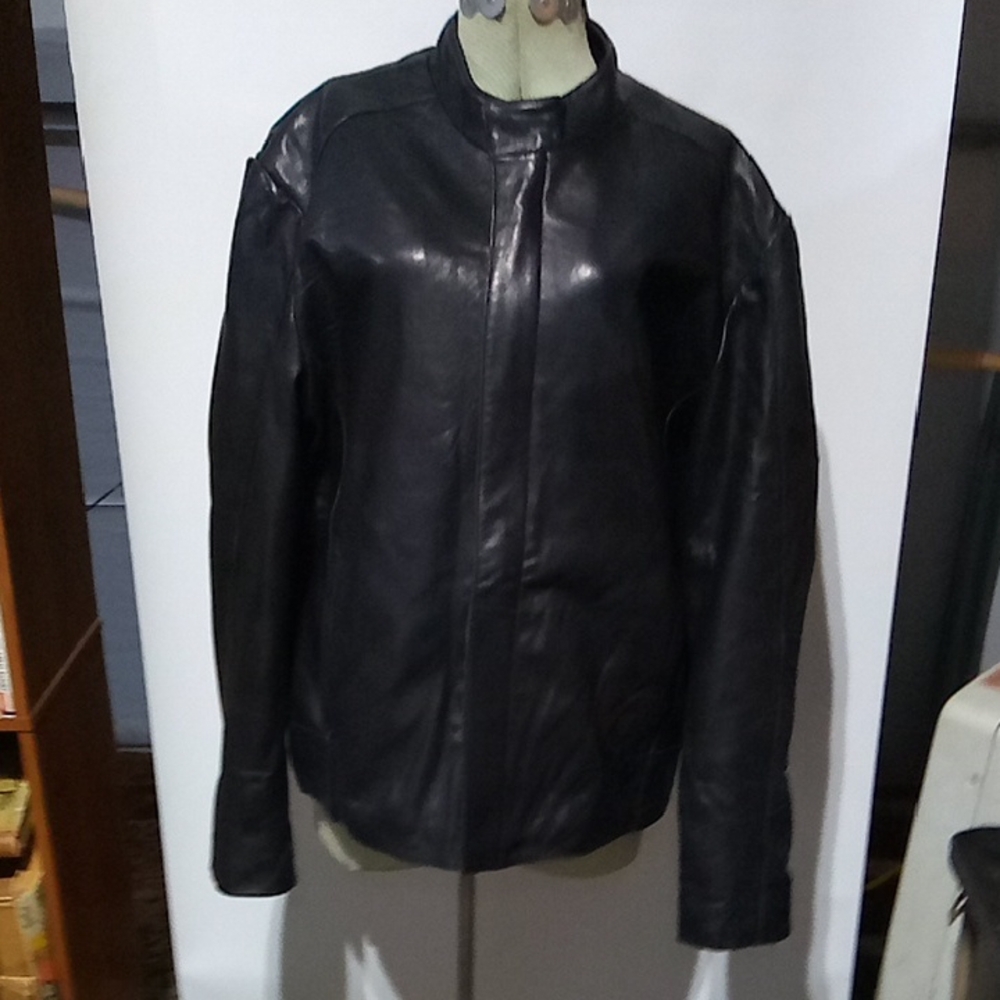 Johnson and Murphy Black Leather Jacket